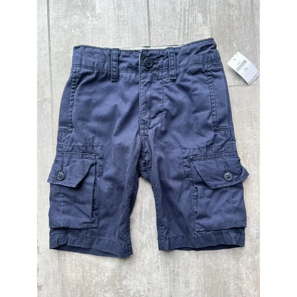 Gap Kids Toddler Boy Cargo Shorts Khaki Chino Navy Everyday Casual Dressy 6 Slim